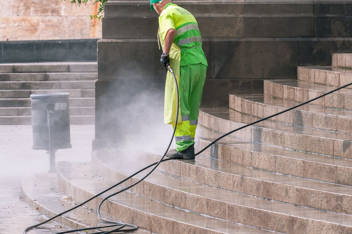 Professional pressure washing results